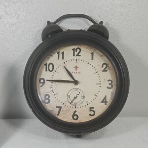 Hobby Lobby Round Black & Cream Vintage Wall Clock 12x9x2.5